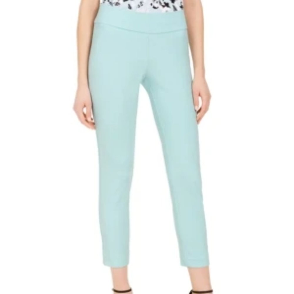 NWT Nine West Crepe Slim Pants XS Blue Meadow